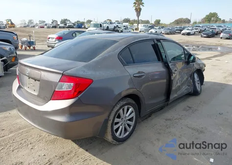 2012 Honda Civic Ex z USA, uszkodzony, nr VIN 2HGFB2F87CH526009